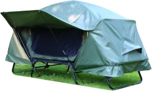 Foldable Camping Tent with Bed, 2 Layers High Elevated Fishing Tent, Waterproof Portable Sleeping Cot for Outdoor Garden Balcony