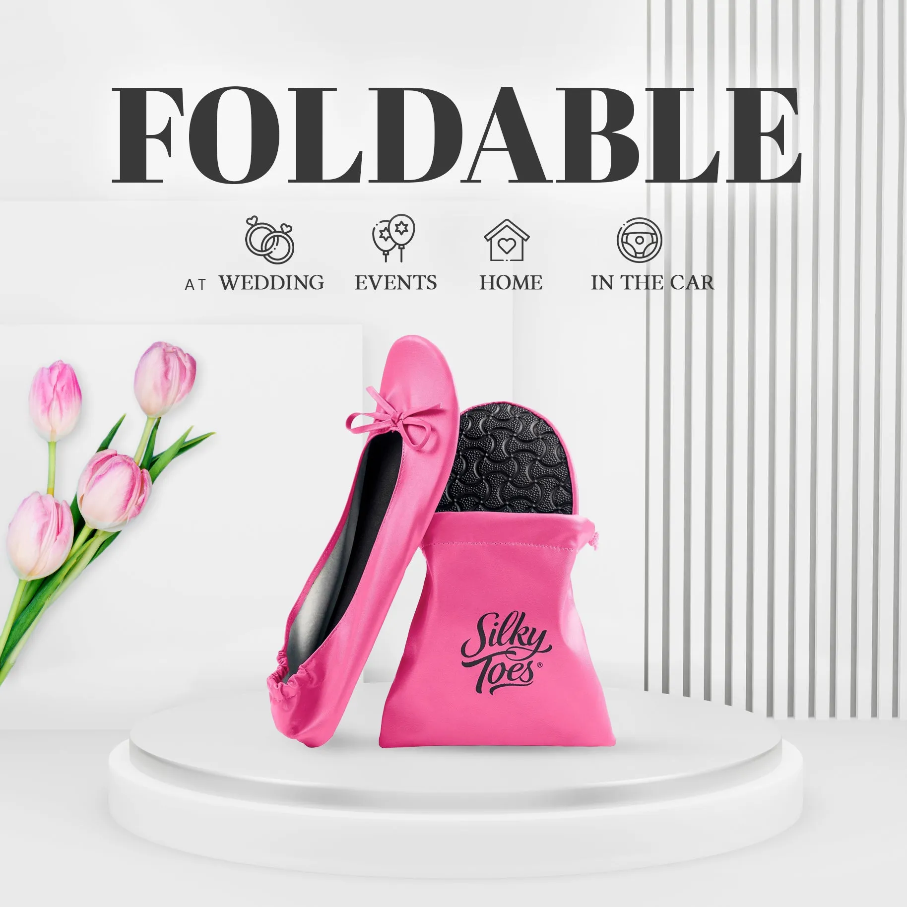 Foldable Flat Slipper Shoe