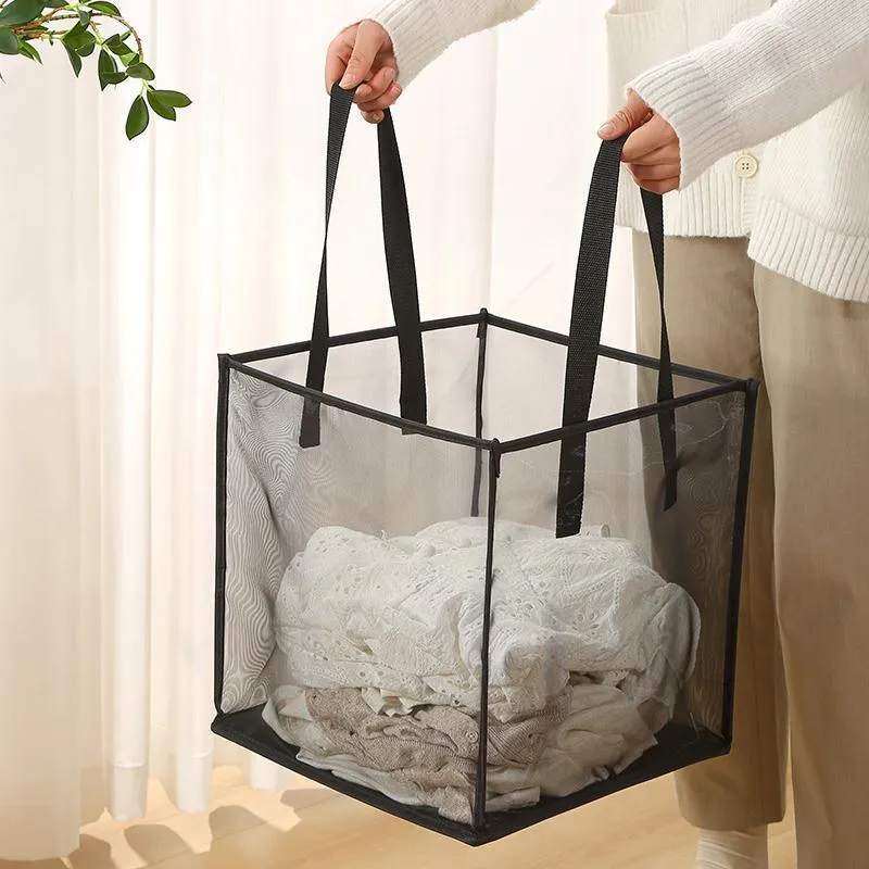 Foldable Laundry Washing Clothes Storage Bag Hamper Basket Bin Organiser
