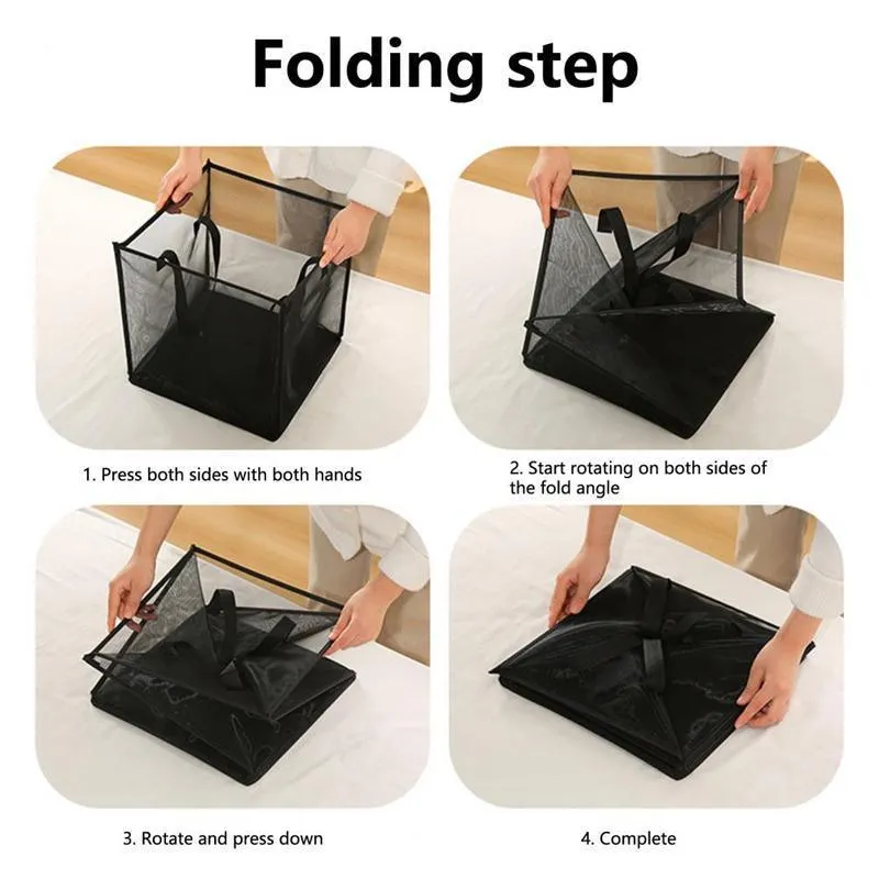 Foldable Laundry Washing Clothes Storage Bag Hamper Basket Bin Organiser
