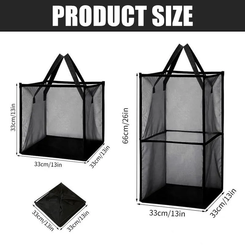 Foldable Laundry Washing Clothes Storage Bag Hamper Basket Bin Organiser