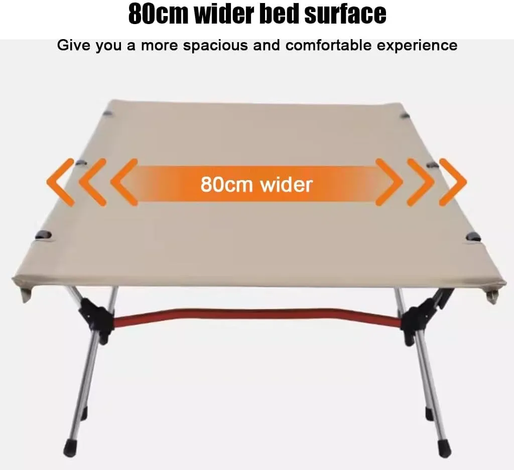 Folding Camping Cot - Lightweight, Compact & Portable Camping Bed, Comfortable Sleeping Cots for Adults & Kids(Green)