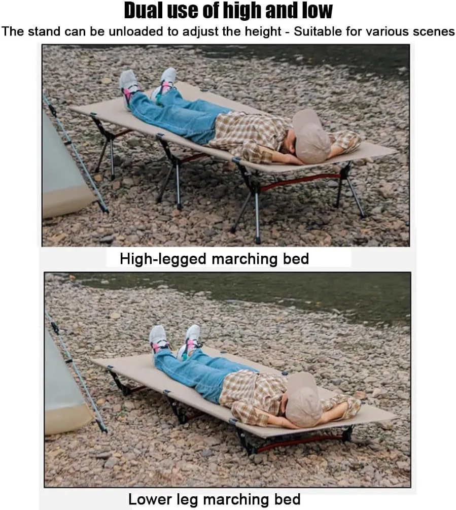 Folding Camping Cot - Lightweight, Compact & Portable Camping Bed, Comfortable Sleeping Cots for Adults & Kids(Green)
