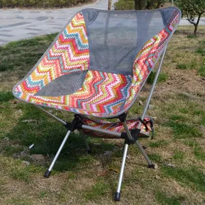 Folding ChairsUltra-Light Camping Fishing Moon Chair,Outdoor Portable Folding Back Recliner,Comfortable Aluminum Alloy Beach Chair,Can Carry 200Kg