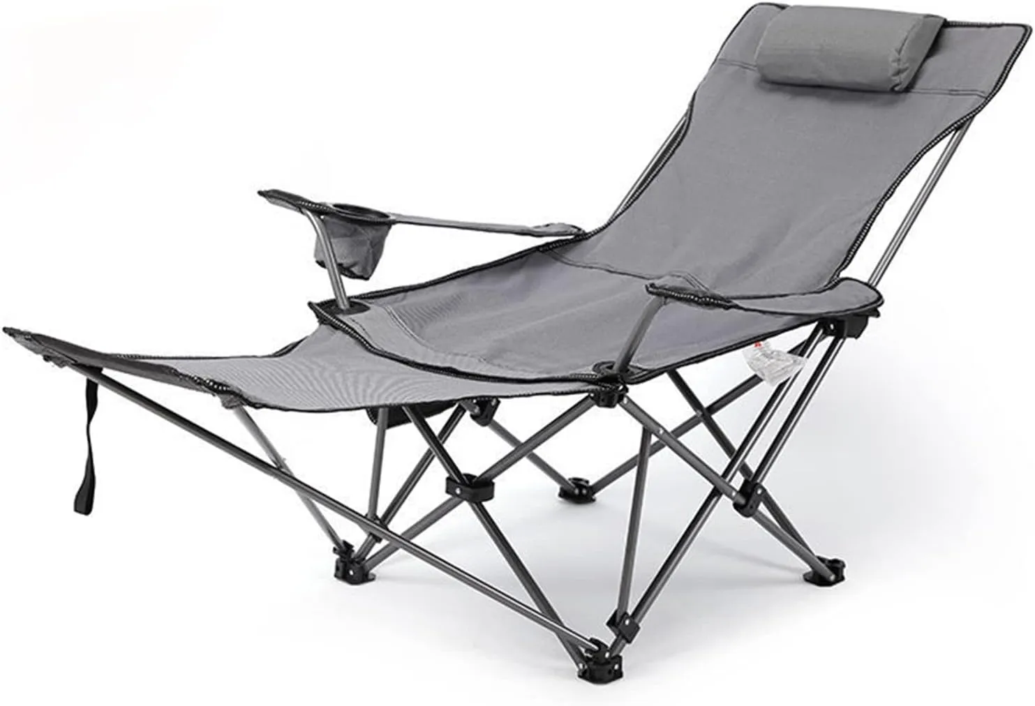 Folding Portable Stools Outdoor Folding Chair Recliner(Orange) (Grey One Size)