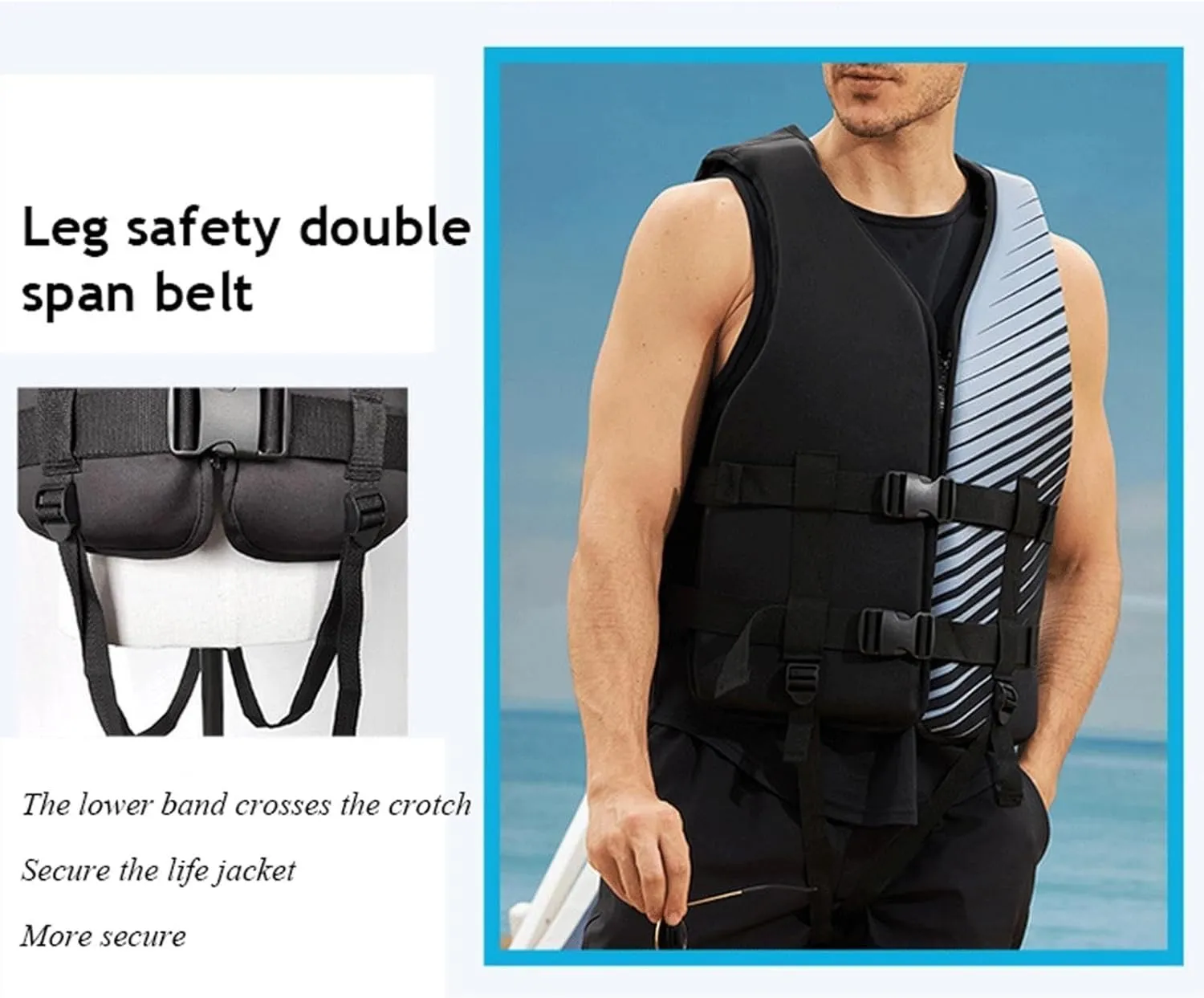 FOVIGUO Fishing Life Jackets for Adults, Adult Life Jackets, Multifunction Vest for Women with Zipper for Men and Women(X-Large)