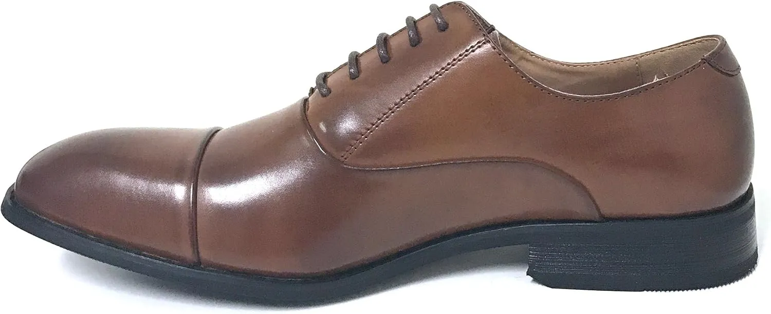 G-FLORS Mens Dress Shoes Modern Oxford Shoes Derby Captoe Lace Up Wingtip Casual