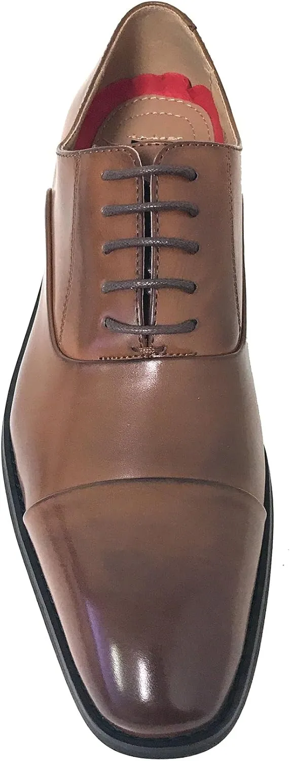 G-FLORS Mens Dress Shoes Modern Oxford Shoes Derby Captoe Lace Up Wingtip Casual