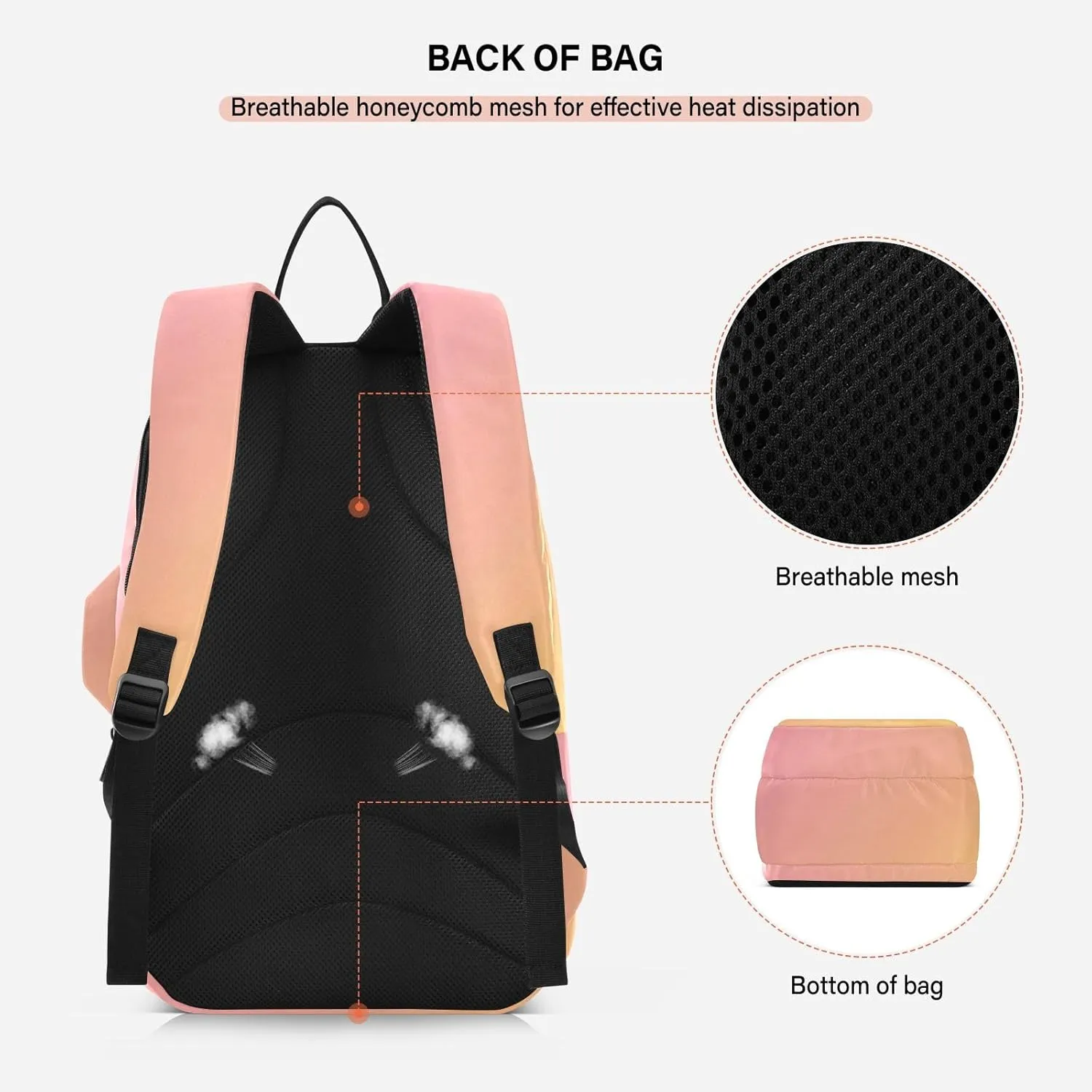 GAIGEO Polka Dot Racket Bag, Multilayer Design Badminton Bag, Sports and Daily Use