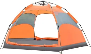 Garden Teepee 3-5 People Double-Layer Tent Automatic Speed Open 6-Corner Tent Wild Camping Tent, Suitable for Spring Travel, Overnight Outdoor, 230 * 160 * 130cm