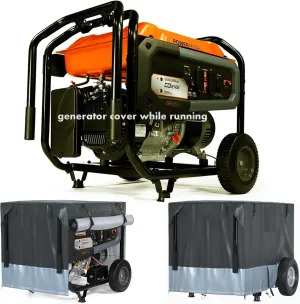 Generator Running Cover, Durable Silver Plated Waterproof Oxford Cloth, 100% Waterproof and Sunscreen, Can Be Used While Running, Compatible with Generac XT8500EFI Generac 7678 Generac GP3600 and more generators of similar size.（Patent）…