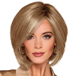 Glamorize Always Mid-Length Bob Wig With Face Framing Features by Hairuwear, Average Cap, GF10-22SS Iced Cappuccino