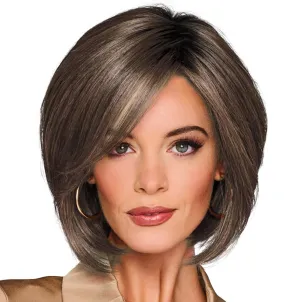 Glamorize Always Mid-Length Bob Wig With Face Framing Features by Hairuwear, Average Cap, GF12-22SS Cappuccino