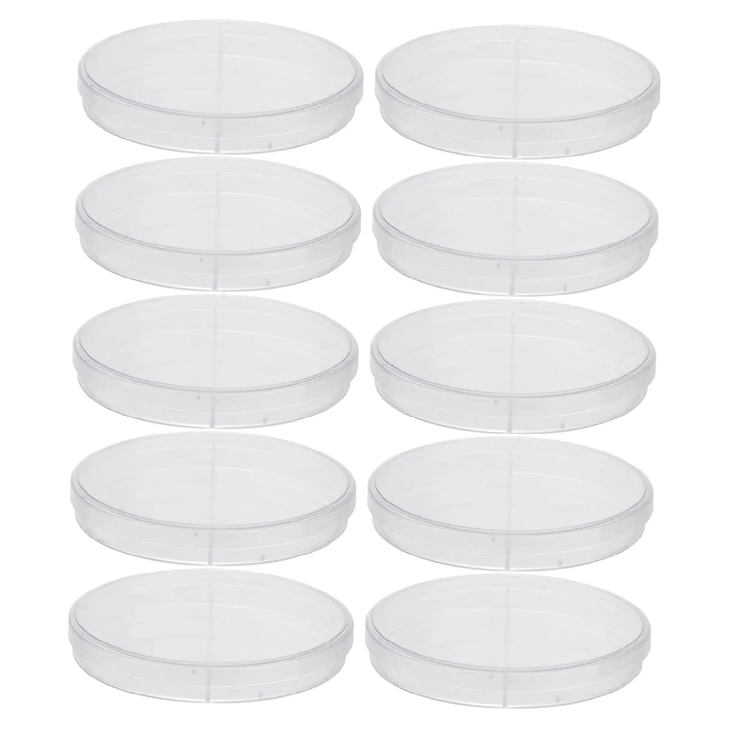 GLEAVI Lab Petri Dish 10pcs Culture Plate Set Dosh Multi-Compartment School Lab Friendly