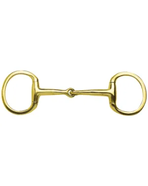 Gold Medal Eggbutt Snaffle Bit w/Thin Solid Mouth & Flat Rings