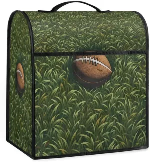 Grassland Football Kitchen Aid Mixer Cover Brown Soccer Coffee Maker Cover Stand Mixer Covers Compatible with 6-8 Quart Tilt Head Bowl Lift Dust Cover with Pockets for Accessories