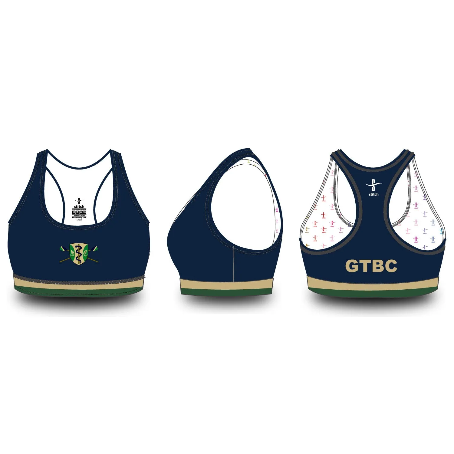 Green Templeton BC 2 Tone Hem Sports Bra