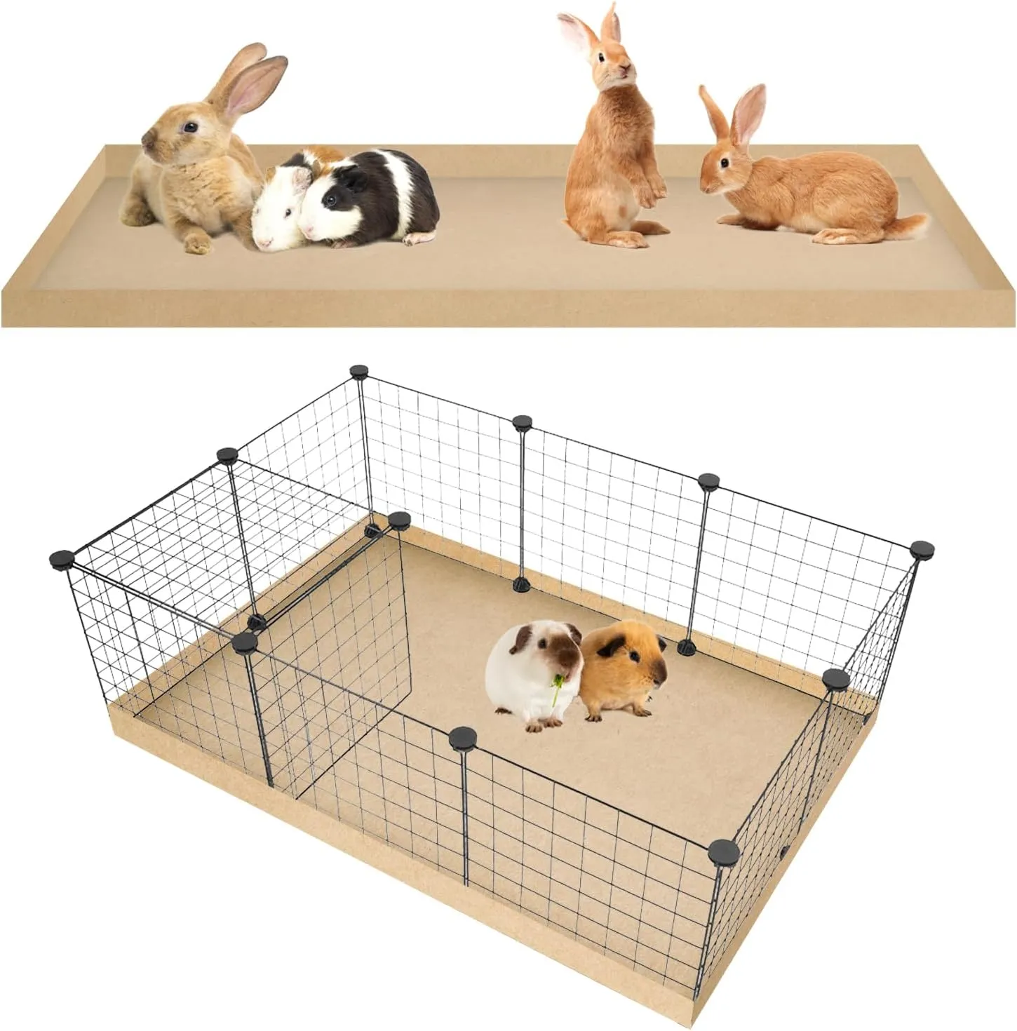 Guinea Pig Cage Liners,Disposable Large Liner Bag for Guinea Pig Cage Bottom,Water-Resistant Kraft Paper,Guinea Pig Cage Accessories, 48"x 24" (25 Pack)