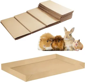 Guinea Pig Cage Liners,Disposable Large Liner Bag for Guinea Pig Cage Bottom,Water-Resistant Kraft Paper,Guinea Pig Cage Accessories, 48"x 24" (25 Pack)