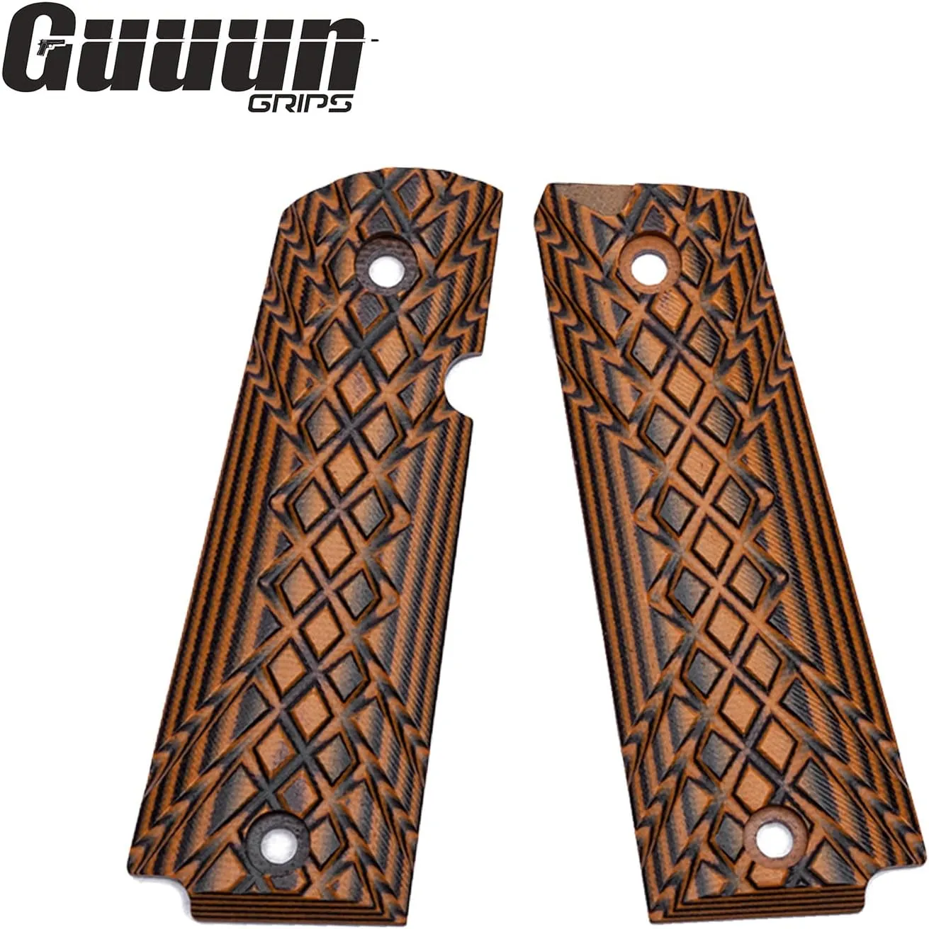 Guuun G10 Grips for Rock Island Baby Rock 380 Crosshatch Texture - 4 Color Options