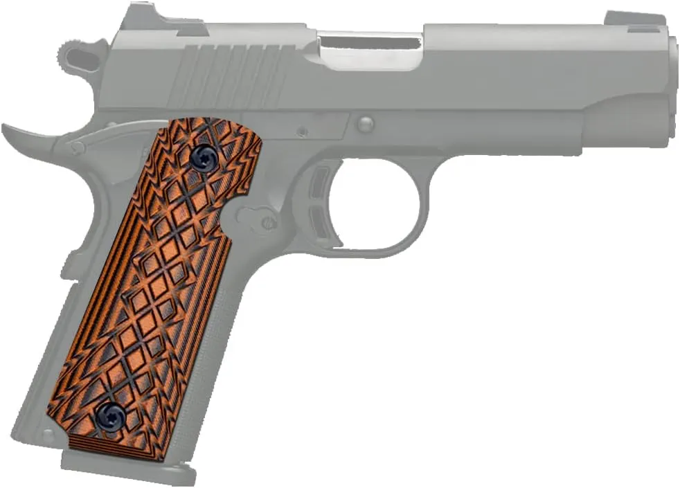 Guuun G10 Grips for Rock Island Baby Rock 380 Crosshatch Texture - 4 Color Options