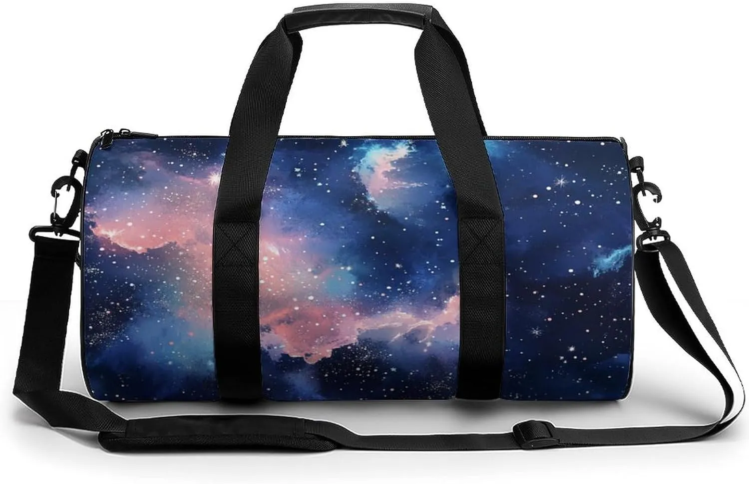 Gym Bag 17in for Men Women, Waterproof Foldable Sports Organizer, Durable Workout Travel Duffle Bag, Celestial Tides-18