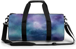 Gym Bag 17in for Men Women, Waterproof Foldable Sports Organizer, Durable Workout Travel Duffle Bag, Cosmic Mirage-30
