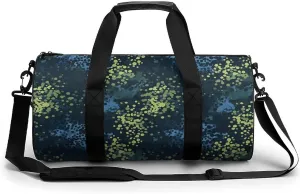 Gym Bag 17in for Men Women, Waterproof Foldable Sports Organizer, Durable Workout Travel Duffle Bag, Dynamic Dot Spray-253