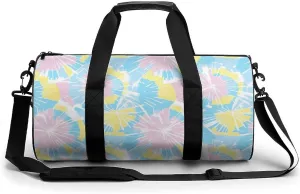 Gym Bag 17in for Men Women, Waterproof Foldable Sports Organizer, Durable Workout Travel Duffle Bag, Radiant Skies Tie-Dye-99
