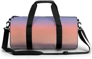 Gym Bag 17in for Men Women, Waterproof Foldable Sports Organizer, Durable Workout Travel Duffle Bag, Soft Sunset Shift-1113