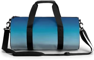 Gym Bag 17in for Men Women, Waterproof Foldable Sports Organizer, Durable Workout Travel Duffle Bag, Twilight Horizon Gradient-1383