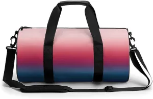 Gym Bag 17in for Men Women, Waterproof Foldable Sports Organizer, Durable Workout Travel Duffle Bag, Warm Horizon Fade-1590