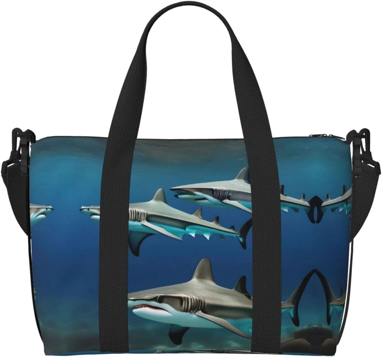 Hammerhead Sharks Personal Item Travel Bags for Women - Durable Travel Duffel Bags, Gym Bags for Overnight Trips