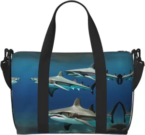 Hammerhead Sharks Personal Item Travel Bags for Women - Durable Travel Duffel Bags, Gym Bags for Overnight Trips