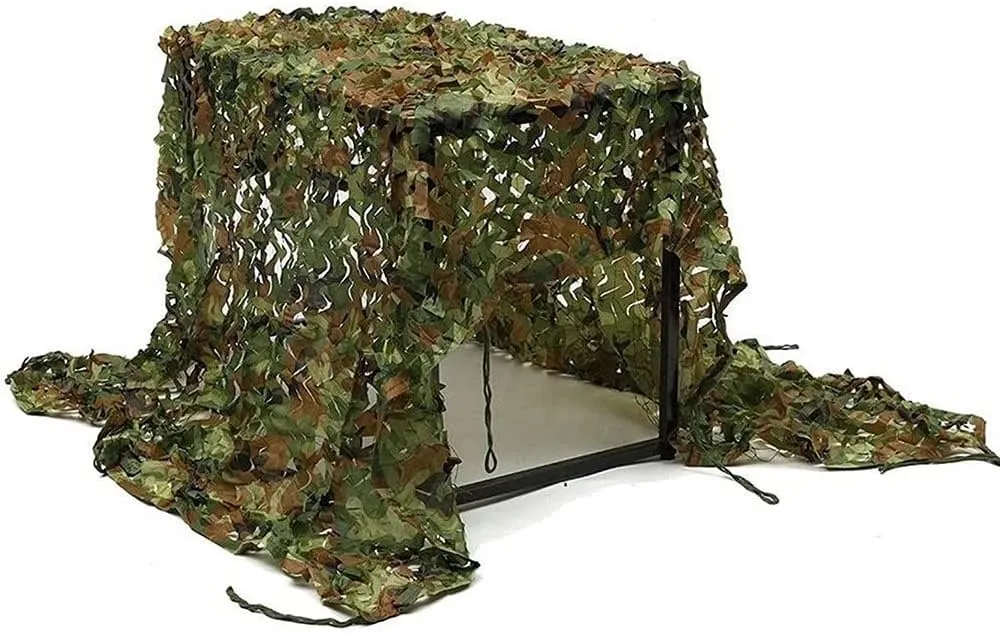 HCZION Car Canopy Camouflage Nets Roof Camo Netting- Outdoor Sunshade Net Courtyard/Fence/Wall Decoration, Military Shooting Mesh Nets with Mesh Backing (Size : 3X4m(10ftX13ft))