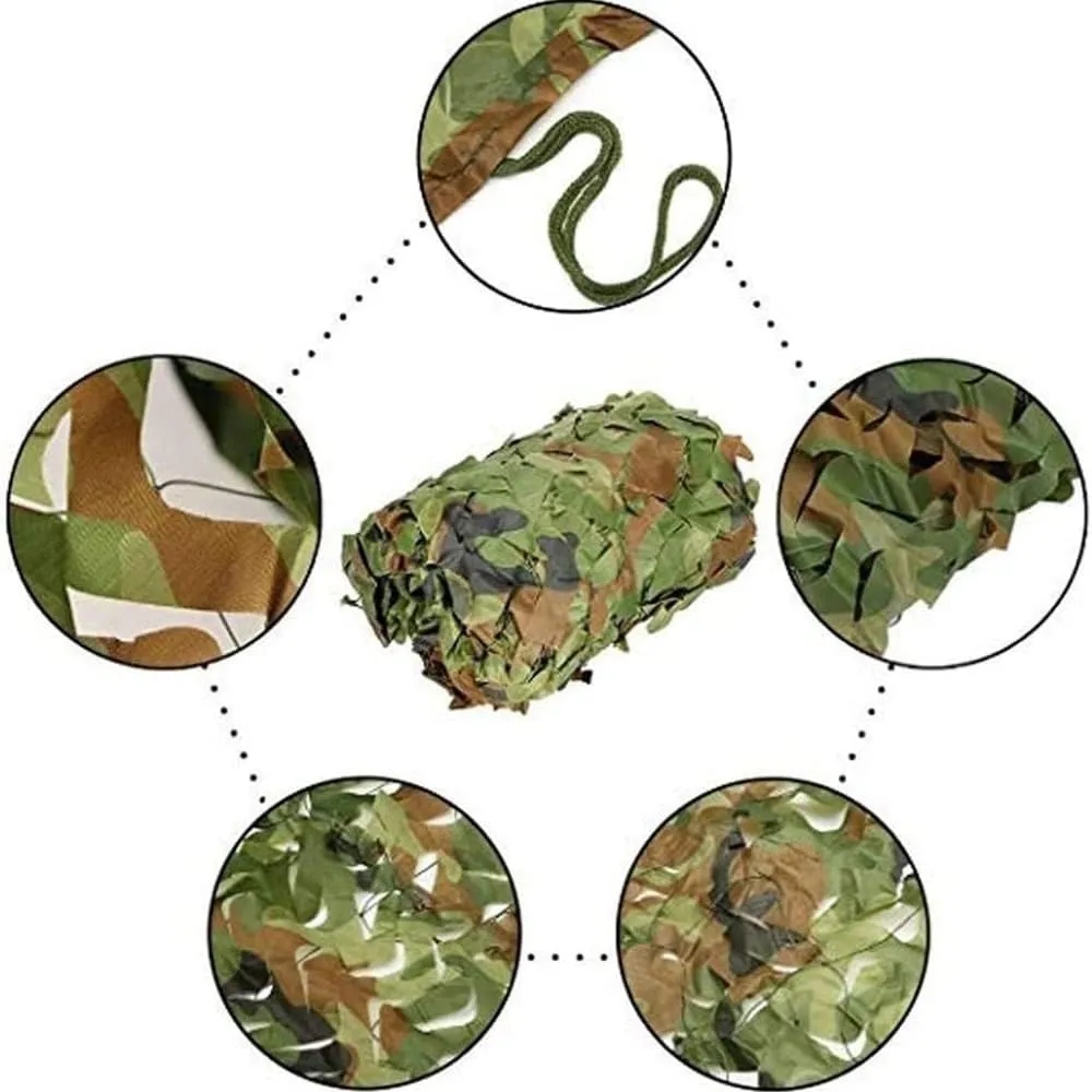 HCZION Car Canopy Camouflage Nets Roof Camo Netting- Outdoor Sunshade Net Courtyard/Fence/Wall Decoration, Military Shooting Mesh Nets with Mesh Backing (Size : 3X4m(10ftX13ft))