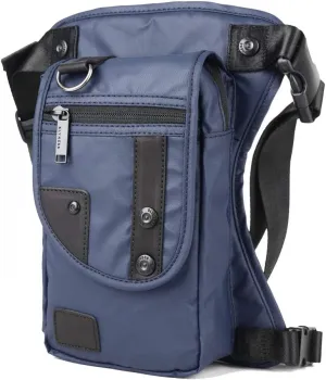 Hebetag Hiking Waist Pack Cycling Drop Leg Bag for Men Women Motorcycle Riding Thigh Pouch Mens Multi-Purpose Travel Outdoor Sports Fishing Daypack, Blue