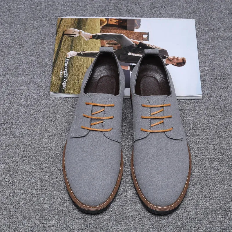High Quality Suede Leather Men Shoes Oxford Casual Classic Sneakers