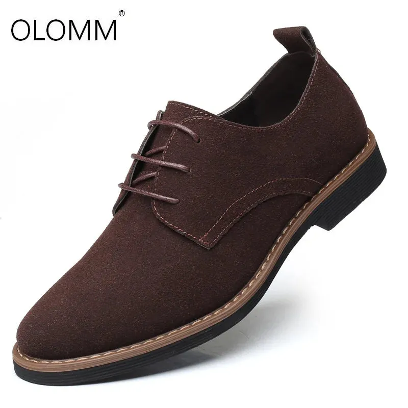 High Quality Suede Leather Men Shoes Oxford Casual Classic Sneakers