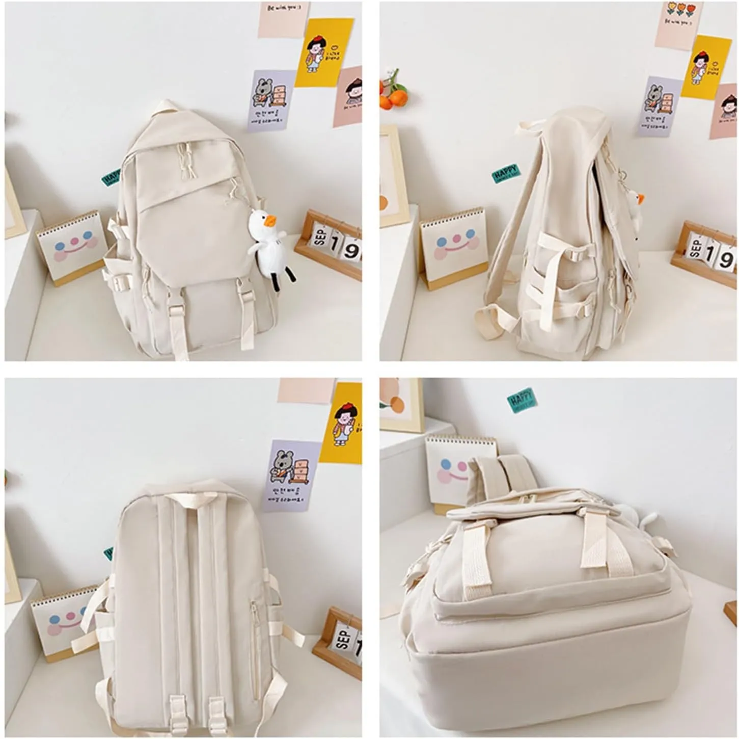 Honkai Star Rail Backpack Women Men Unisex Robin Rucksack Aventurine Firefly Bag HSR Kawaii Backpack (White-Acheron)