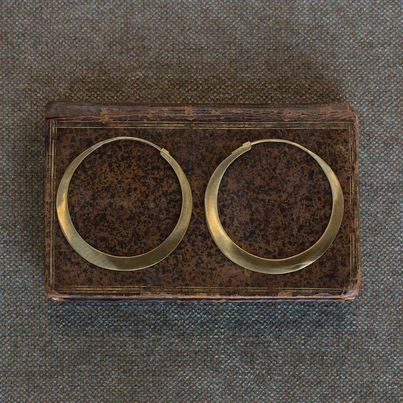 Hoop Brass Earrings - Lrg
