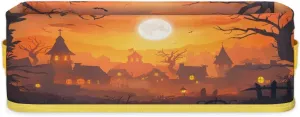 House Moon Halloween Bathroom Storage Basket, Foldable with Handle Open Countertop Paper Towel Decorative Box, Toilet Tank Top Shelf Baskets for Home Closet Bedroom Living Room Office