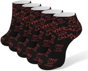 I Am Ukrainian And I Cannot Keep Calm 5 Pairs Ankle Socks Low-Cut Non Slip Athletic Running Flat Sock for Men And Women