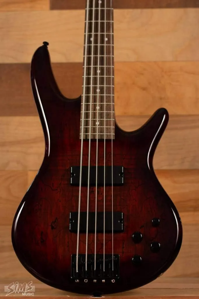 Ibanez GSR205SMCNB - Spalted Maple Top Charcoal Brown Burst