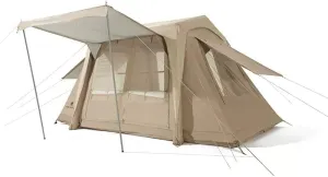 Inflatable Tent, Outdoor Camping Equipment, Portable Folding Tent, 10.9㎡, Rainproof and Sunproof, Top Skylight, Multi-Directional Breathable (Brown)