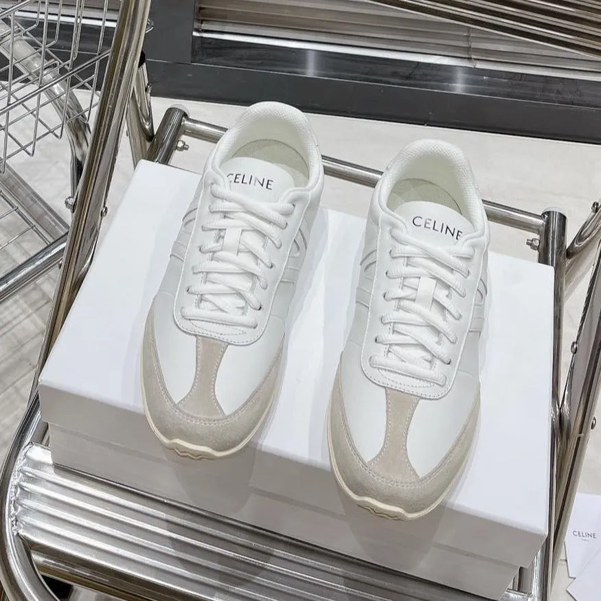 Innovative Celine SNEAKER LACE-UP IN CALFSKIN Bundle deal LOW OPTIC GRAY WHITE