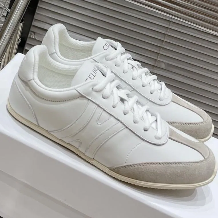 Innovative Celine SNEAKER LACE-UP IN CALFSKIN Bundle deal LOW OPTIC GRAY WHITE