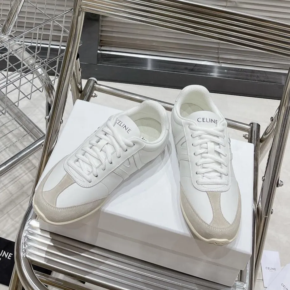 Innovative Celine SNEAKER LACE-UP IN CALFSKIN Bundle deal LOW OPTIC GRAY WHITE