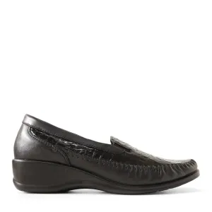 Irene Black Croc Patent