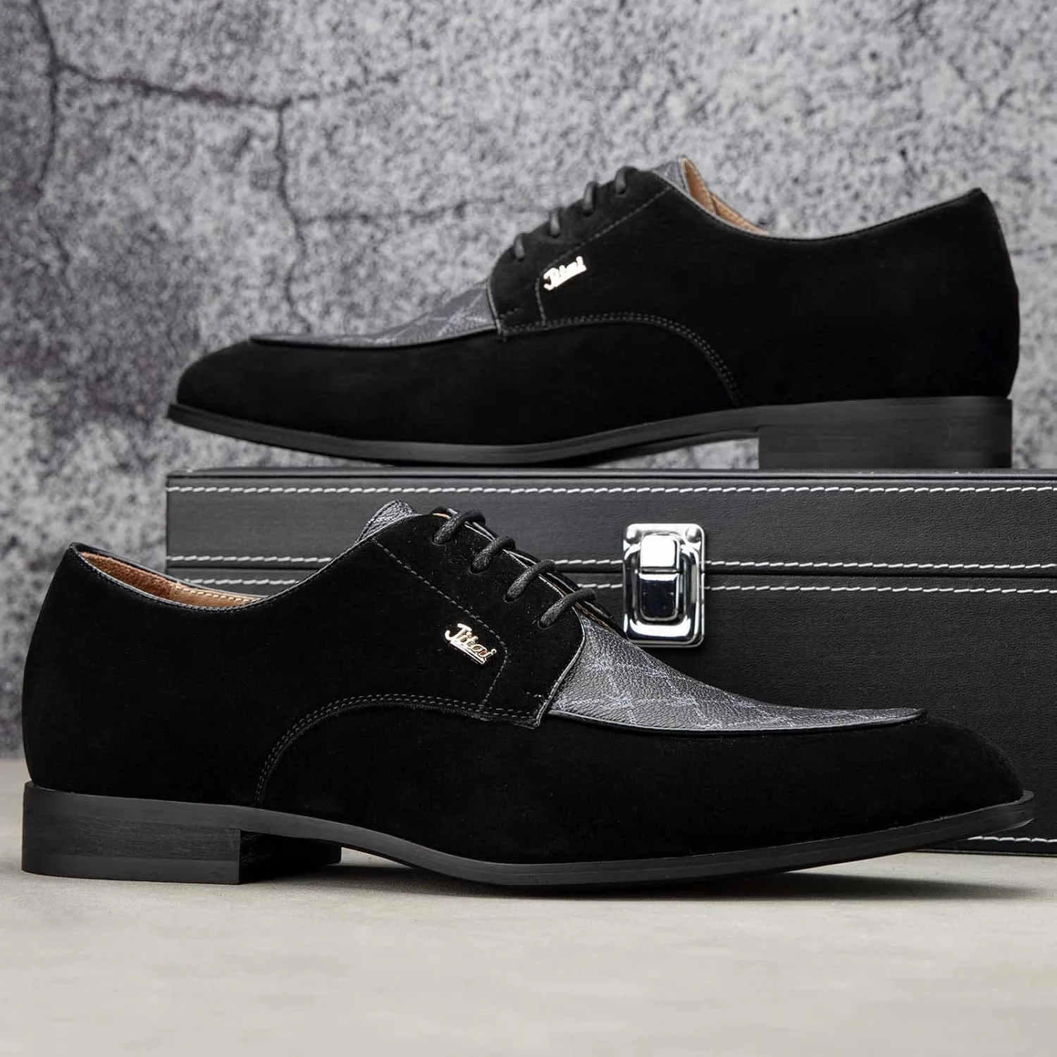 JITAI Mens Oxford Shoes Mens Casual Dress Shoes Lace Up Fashion Shoes